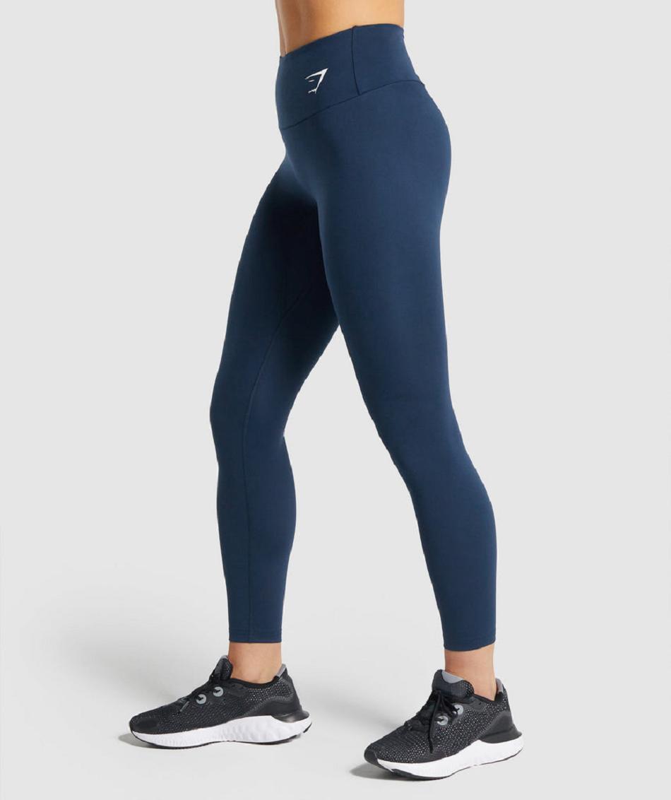 Leggins Gymshark Entrenamiento Mujer Azul Marino | CO 2851MQZ